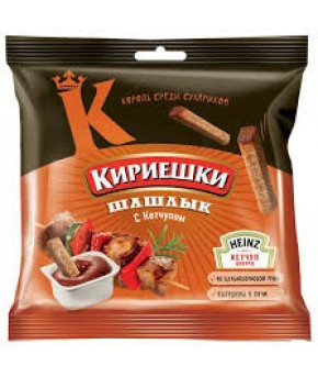 Сухарики Кириешки со вкусом шашлыка с кетчупом Heinz 60г