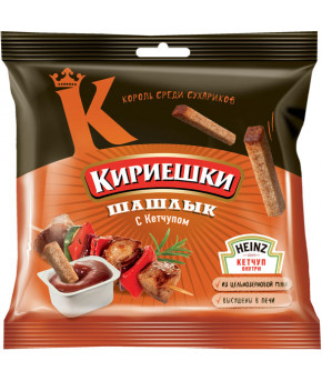 Сухарики Кириешки со вкусом шашлыка с кетчупом Heinz 60г