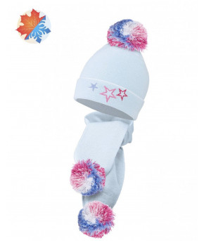 Комплект Elsi 2-х предметный шапка и шарф р-р 50-52 голубой
