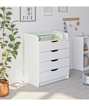 Комод Атон Сириус Wood 604 белый аляска 4ящика