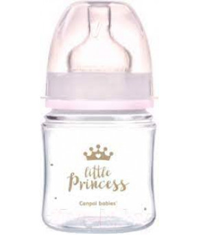 Бутылочка Canpol Little Princess пластиковая, розовая, 120мл