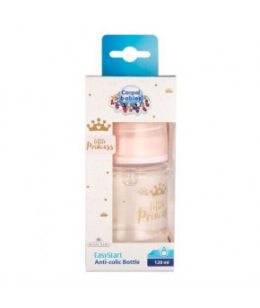 Бутылочка Canpol Little Princess пластиковая, розовая, 120мл