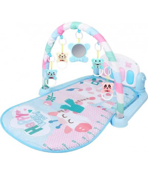 Коврик Labalu С зеркалом прямоугольный голубой (на батарейках)