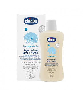 Шампунь детский Chicco Baby Moments без слёз для волос и тела с овсом 200мл
