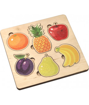 Развивающая игрушка-вкладыш Десятое королевство Фрукты деревянная